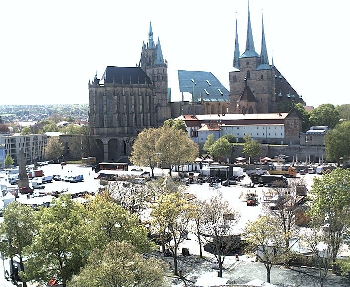 Archiv Foto Webcam Erfurter Domplatz