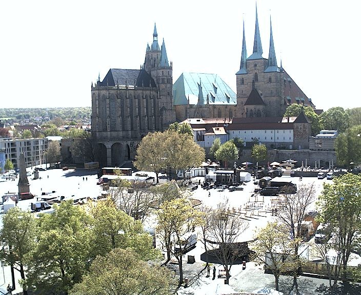 Archiv Foto Webcam Erfurter Domplatz