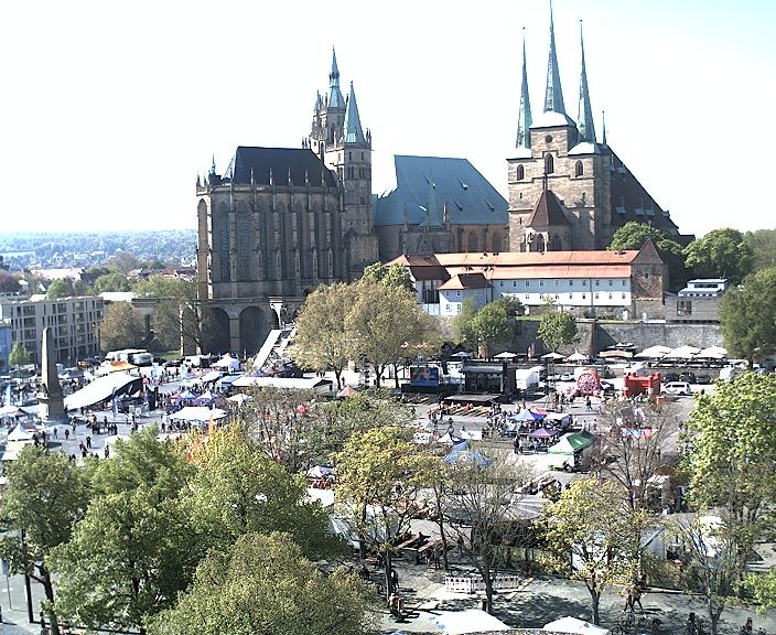 Archived image Webcam Erfurt - Cathedral Square
