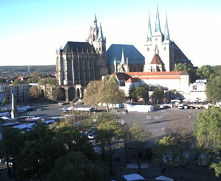 Archived image Webcam Erfurt - Cathedral Square
