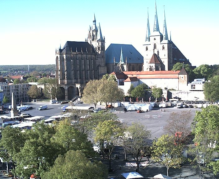 Archived image Webcam Erfurt - Cathedral Square