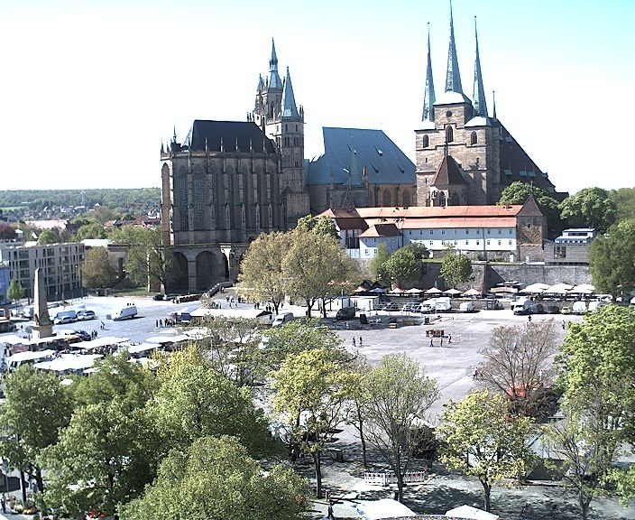 Archived image Webcam Erfurt - Cathedral Square
