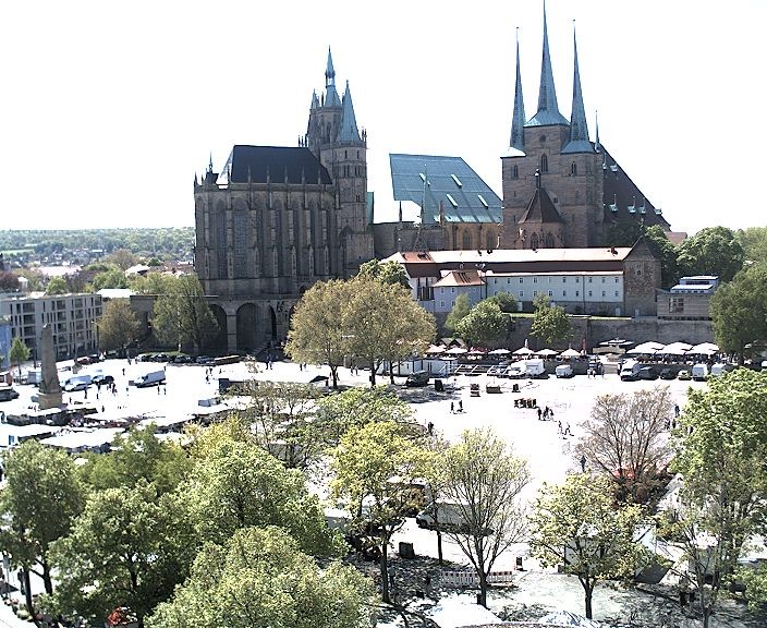 Archived image Webcam Erfurt - Cathedral Square