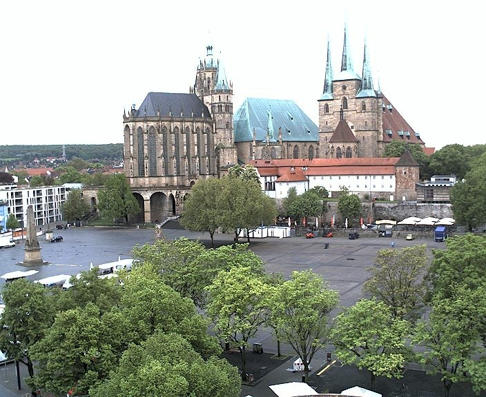 Archived image Webcam Erfurt - Cathedral Square