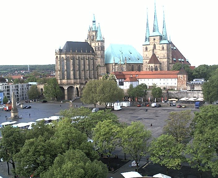 Archived image Webcam Erfurt - Cathedral Square