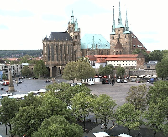 Archived image Webcam Erfurt - Cathedral Square