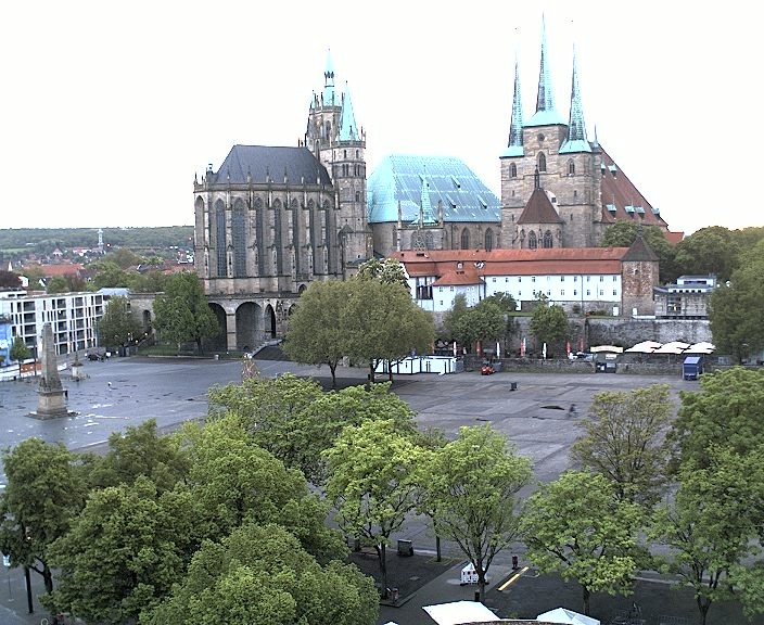 Archived image Webcam Erfurt - Cathedral Square