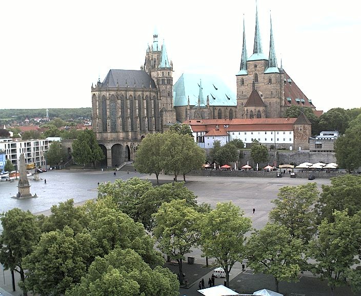 Archiv Foto Webcam Erfurter Domplatz