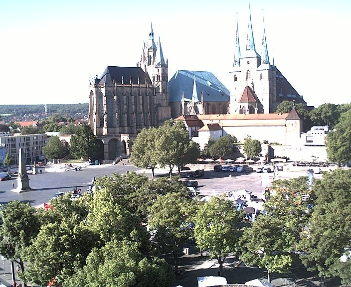 Archived image Webcam Erfurt - Cathedral Square