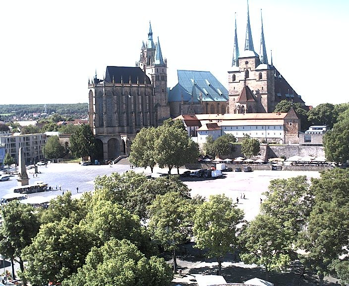 Archiv Foto Webcam Erfurter Domplatz