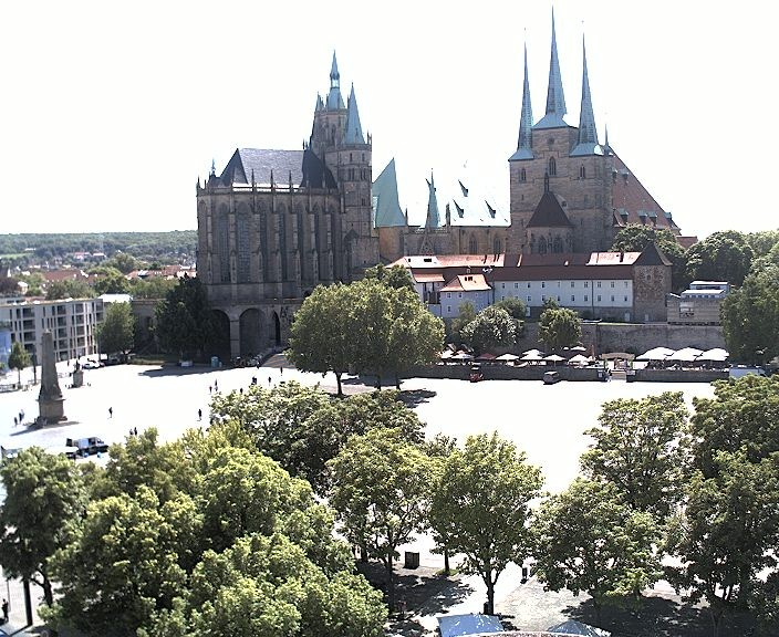 Archiv Foto Webcam Erfurter Domplatz