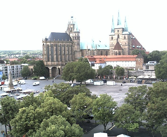 Archiv Foto Webcam Erfurter Domplatz