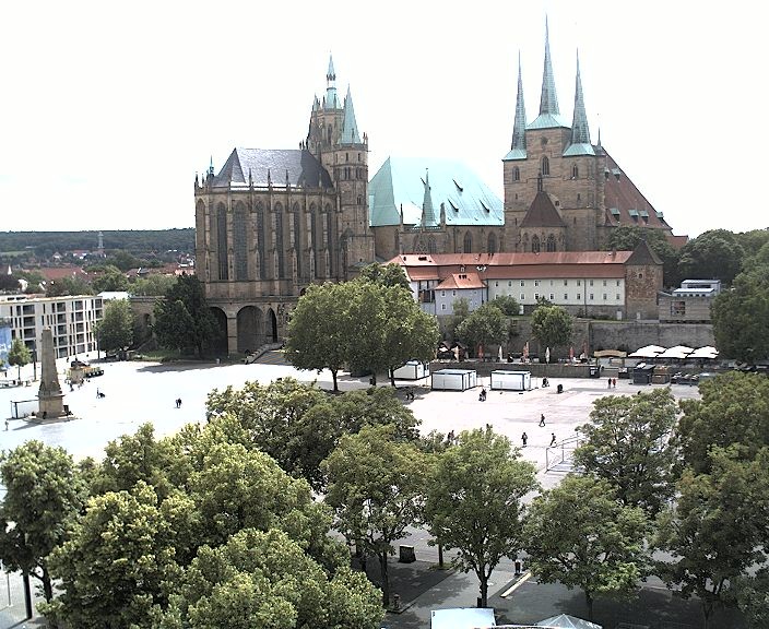 Archived image Webcam Erfurt - Cathedral Square