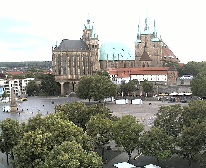 Archived image Webcam Erfurt - Cathedral Square