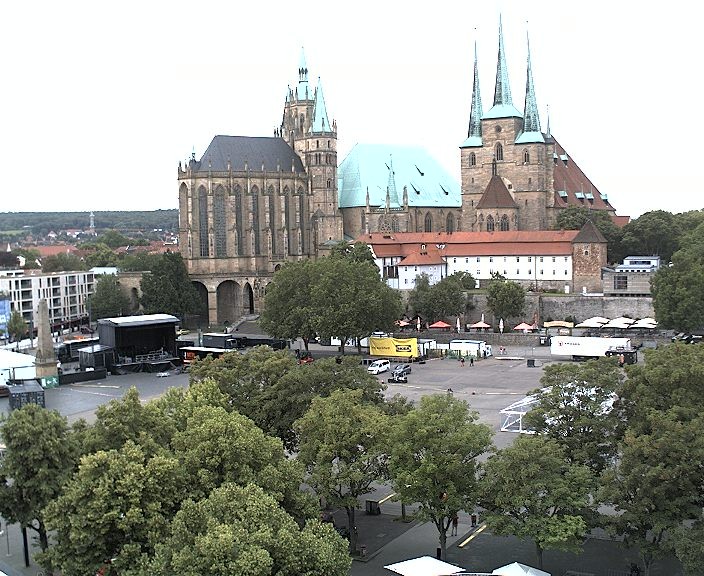Archiv Foto Webcam Erfurter Domplatz