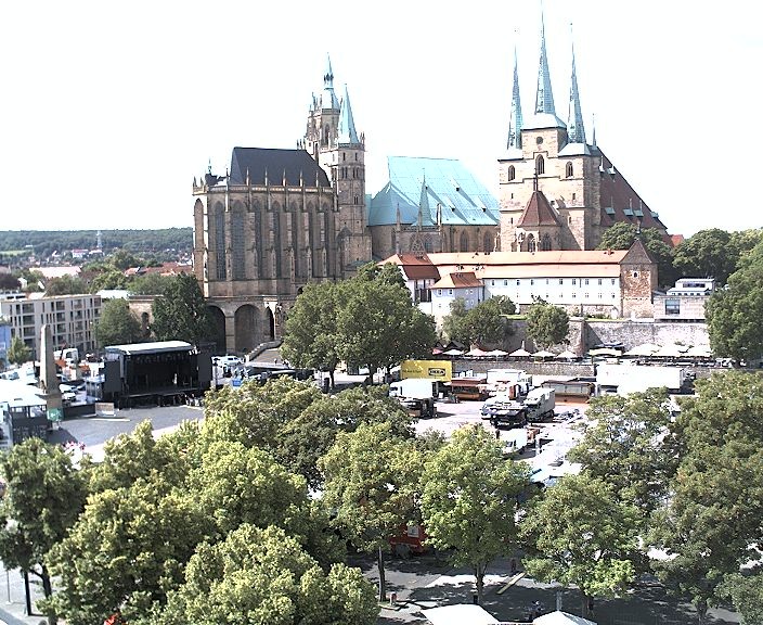 Archived image Webcam Erfurt - Cathedral Square