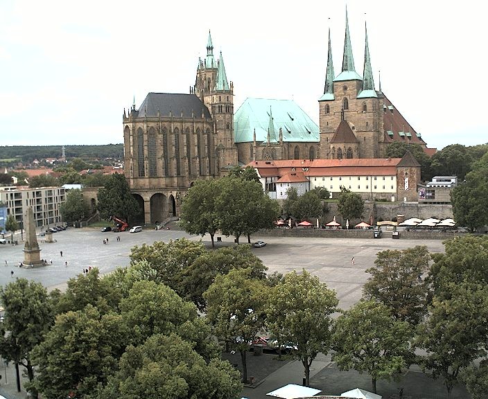 Archiv Foto Webcam Erfurter Domplatz