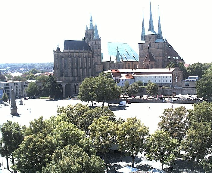 Archiv Foto Webcam Erfurter Domplatz