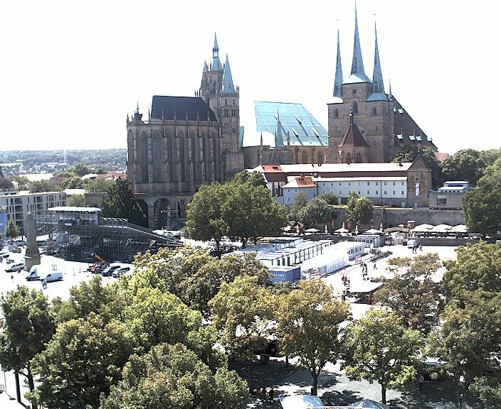 Archiv Foto Webcam Erfurter Domplatz