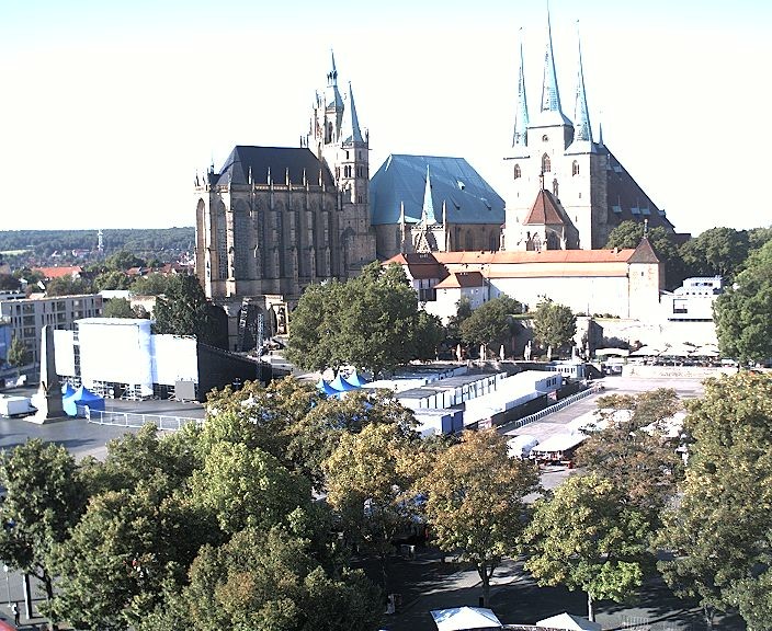 Archived image Webcam Erfurt - Cathedral Square