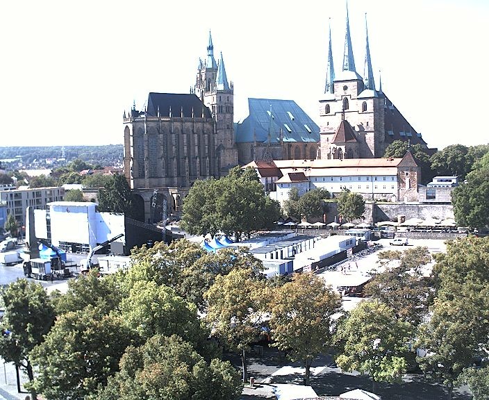 Archived image Webcam Erfurt - Cathedral Square