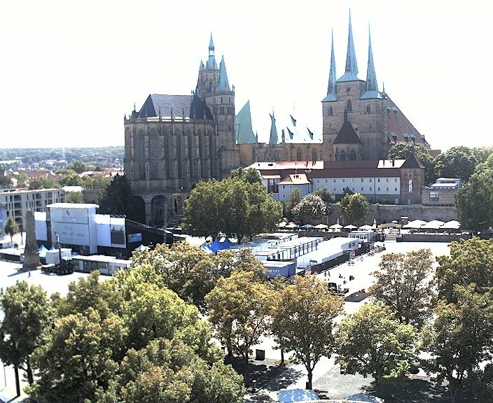 Archived image Webcam Erfurt - Cathedral Square
