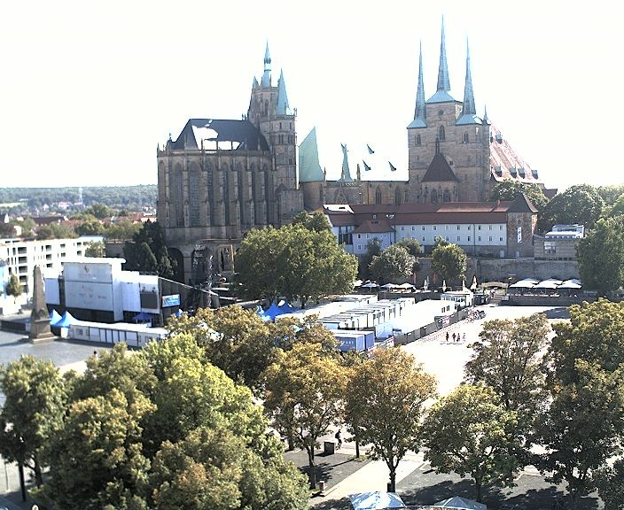 Archived image Webcam Erfurt - Cathedral Square