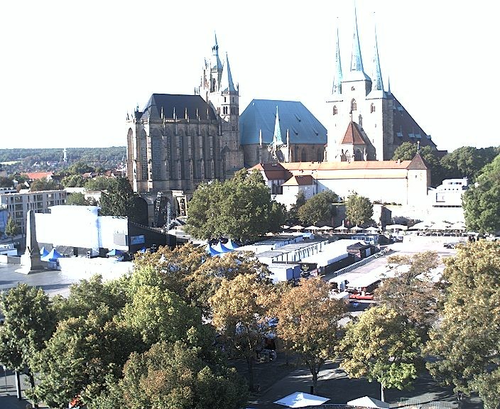 Archived image Webcam Erfurt - Cathedral Square