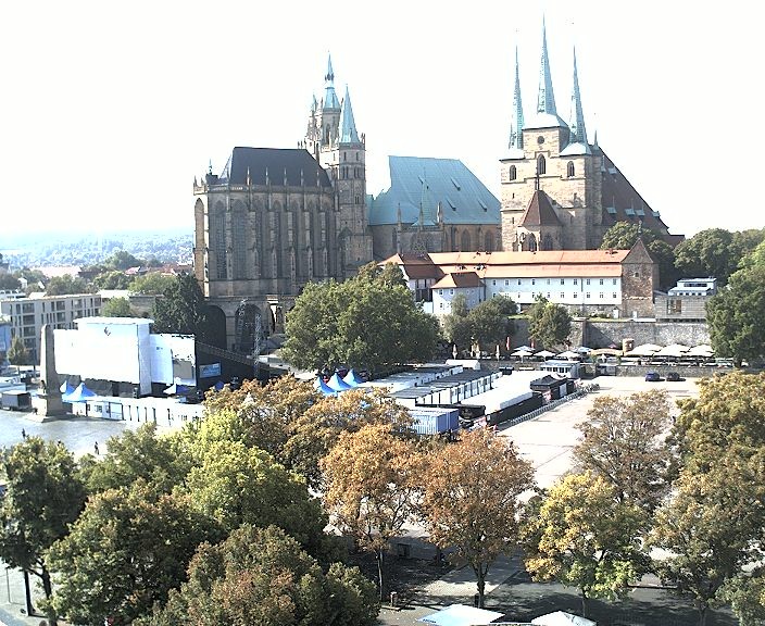 Archived image Webcam Erfurt - Cathedral Square