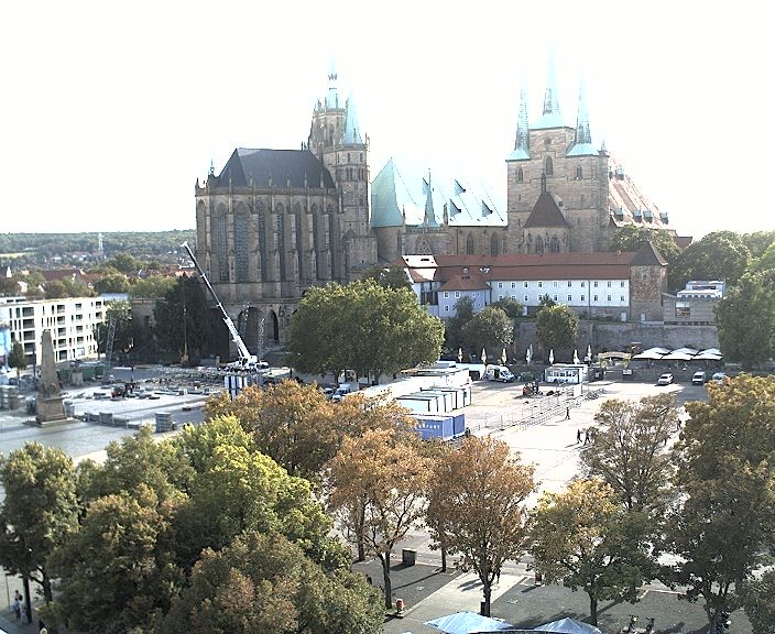 Archiv Foto Webcam Erfurter Domplatz