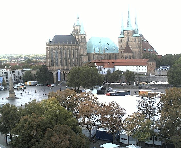Archived image Webcam Erfurt - Cathedral Square
