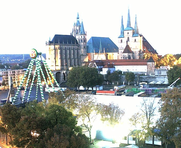 Archived image Webcam Erfurt - Cathedral Square