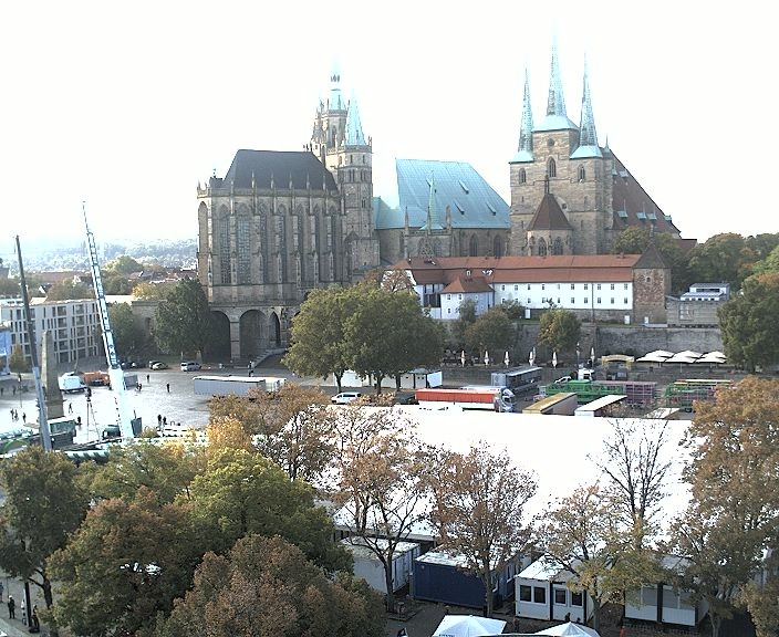 Archived image Webcam Erfurt - Cathedral Square