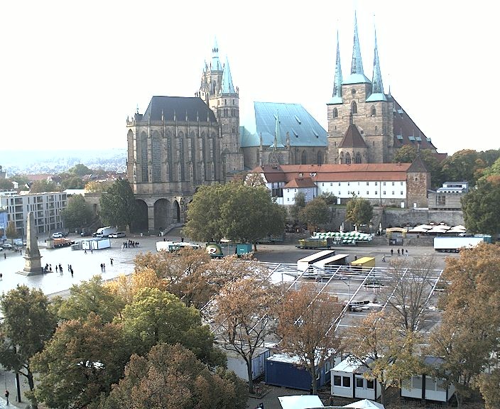Archiv Foto Webcam Erfurter Domplatz