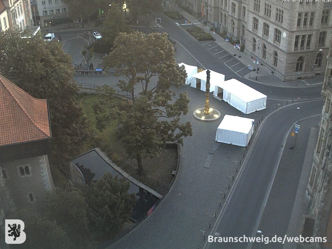 Archiv Foto Webcam Blick vom Rathausturm in Braunschweig