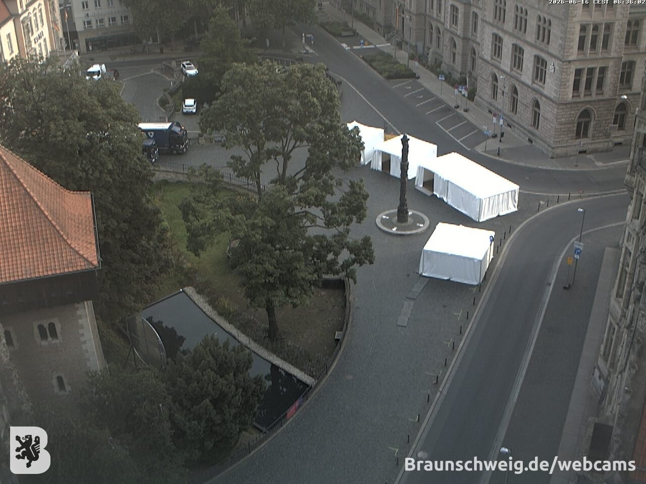 Archiv Foto Webcam Blick vom Rathausturm in Braunschweig