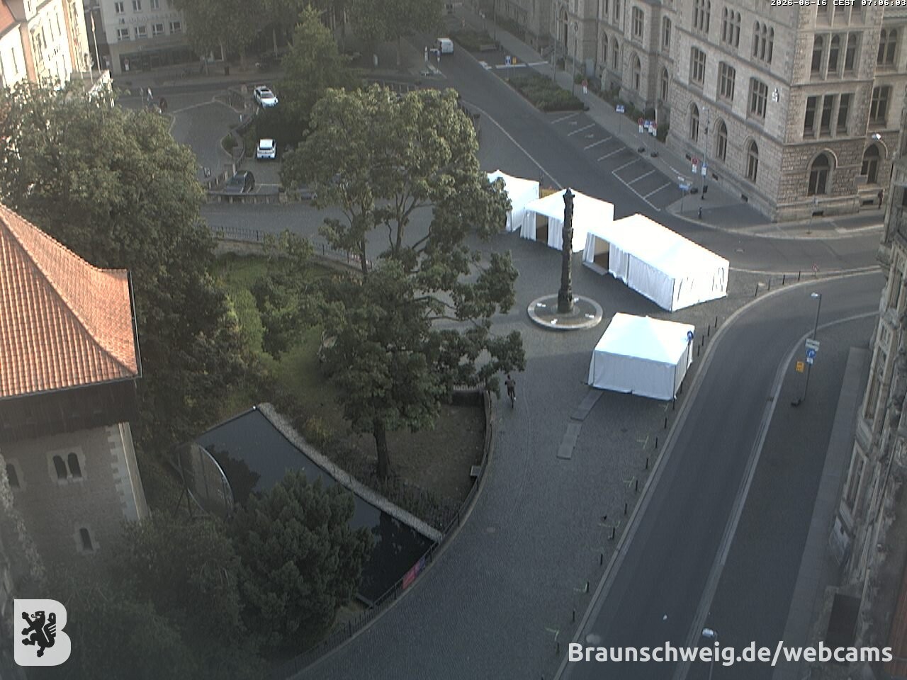Archiv Foto Webcam Blick vom Rathausturm in Braunschweig