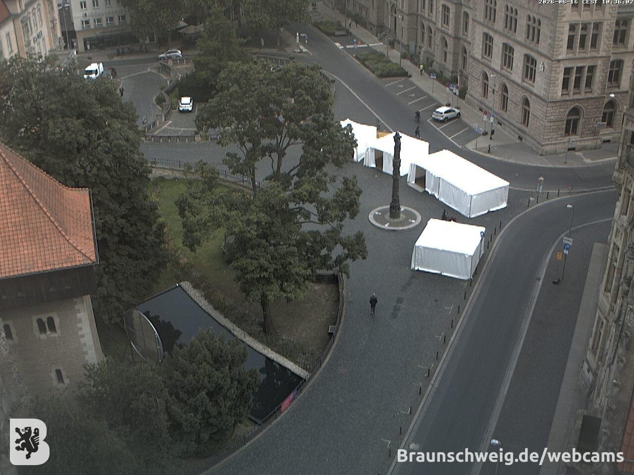 Archiv Foto Webcam Blick vom Rathausturm in Braunschweig