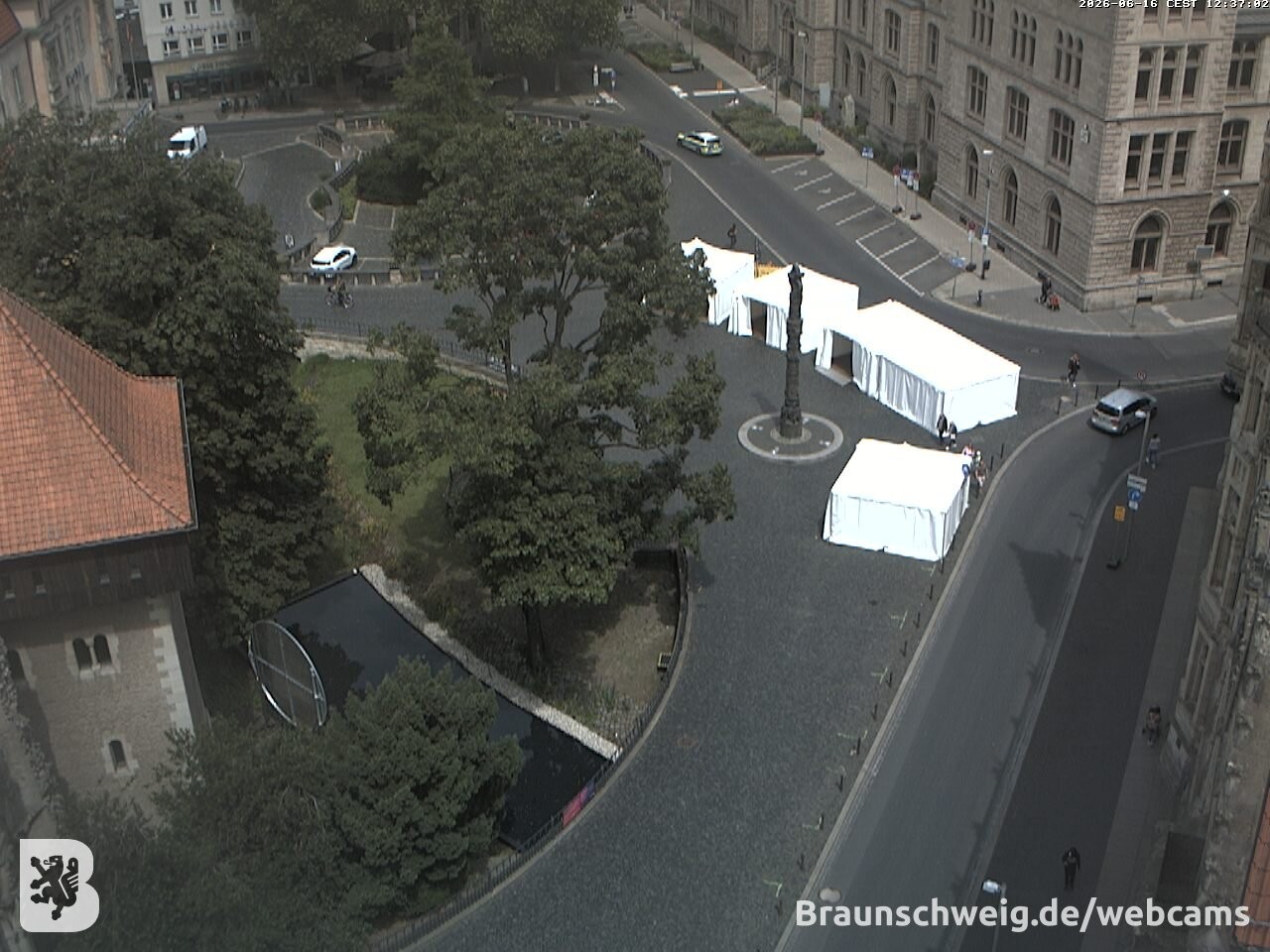 Archiv Foto Webcam Blick vom Rathausturm in Braunschweig