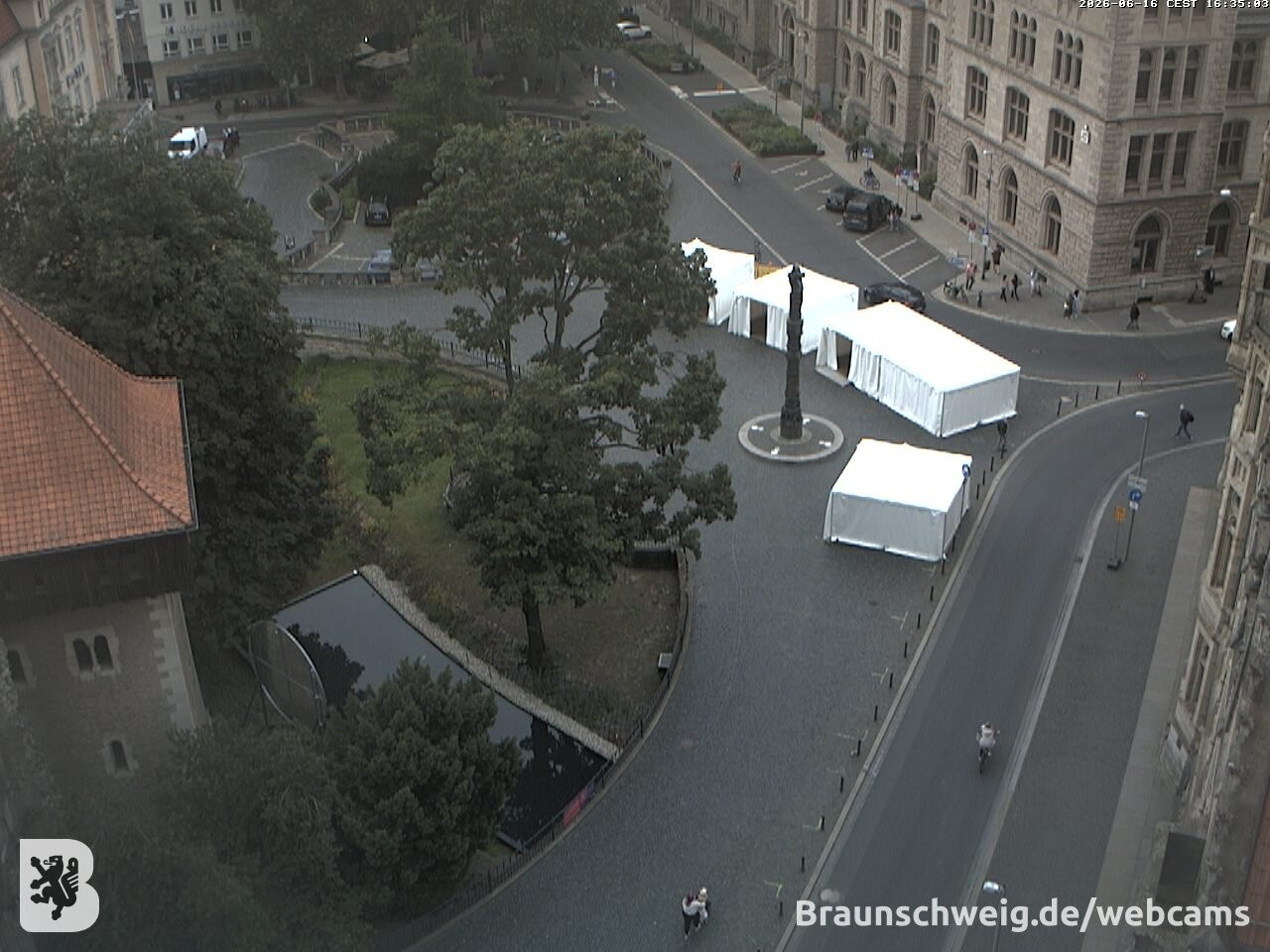 Archiv Foto Webcam Blick vom Rathausturm in Braunschweig