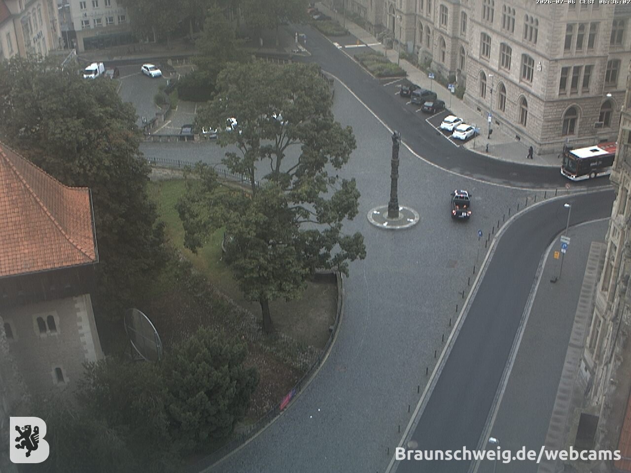 Archiv Foto Webcam Blick vom Rathausturm in Braunschweig