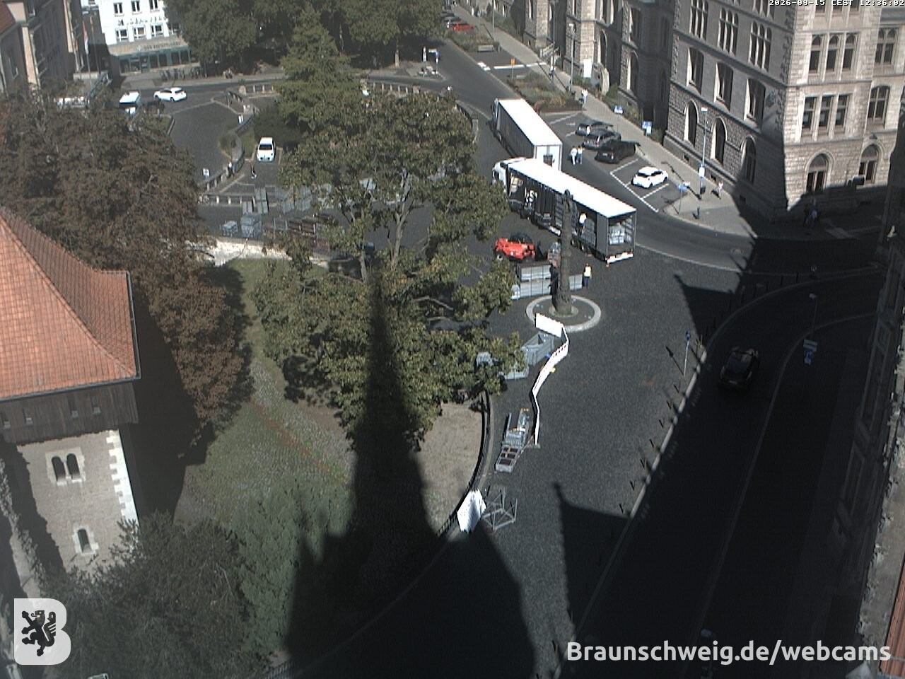 Archiv Foto Webcam Blick vom Rathausturm in Braunschweig