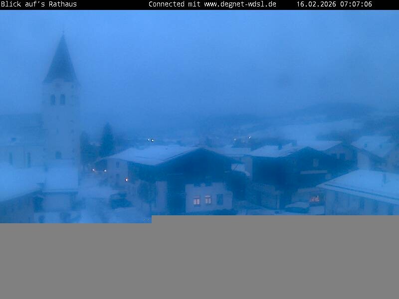 Archiv Foto Webcam Hunderdorf - Blick auf Pfarrkirche St. Nikolaus