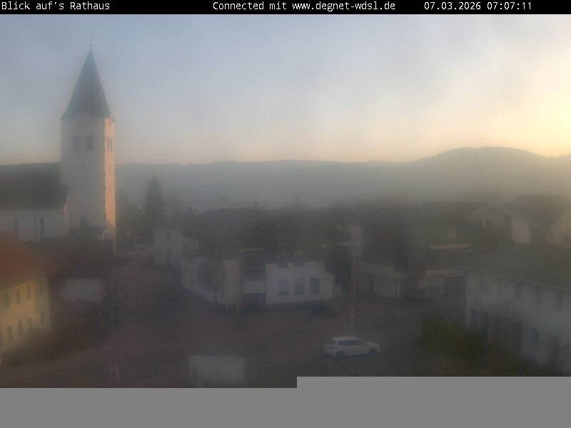 Archiv Foto Webcam Hunderdorf - Blick auf Pfarrkirche St. Nikolaus