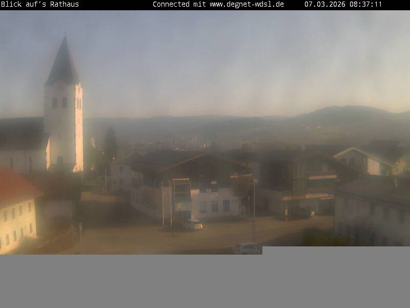 Archiv Foto Webcam Hunderdorf - Blick auf Pfarrkirche St. Nikolaus