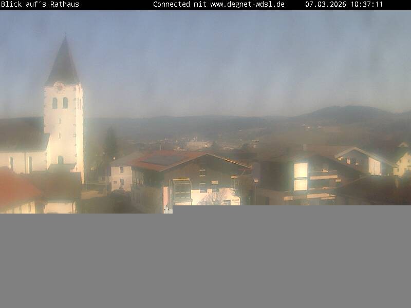 Archiv Foto Webcam Hunderdorf - Blick auf Pfarrkirche St. Nikolaus