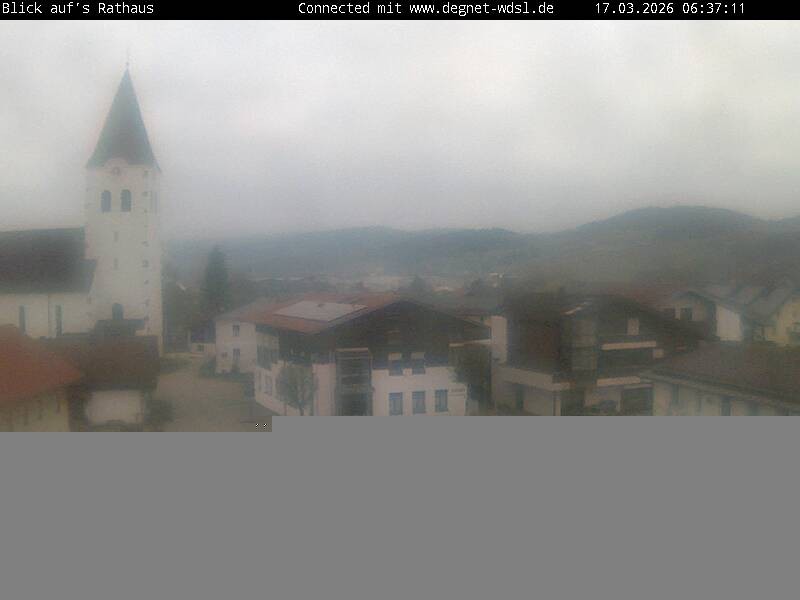 Archiv Foto Webcam Hunderdorf - Blick auf Pfarrkirche St. Nikolaus