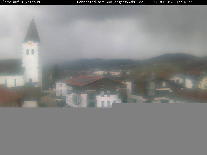 Archiv Foto Webcam Hunderdorf - Blick auf Pfarrkirche St. Nikolaus