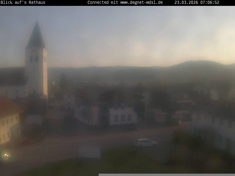 Archiv Foto Webcam Hunderdorf - Blick auf Pfarrkirche St. Nikolaus