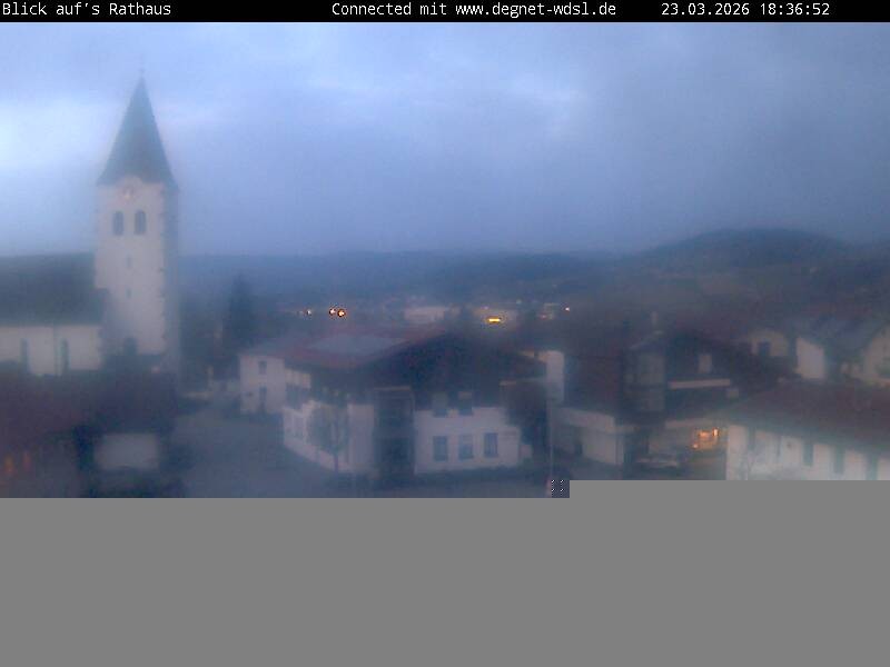 Archiv Foto Webcam Hunderdorf - Blick auf Pfarrkirche St. Nikolaus